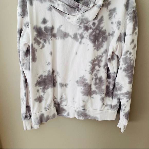 Caution To The Wind Pullover Tie Dye Hoodie Gray/White Sz Small - Picture 8 of 8